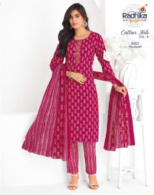 Radhika lifestyle cotton fab vol-8 cotton kurti wholesale